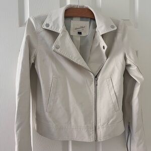 Universal Thread Cream Leather Jacket